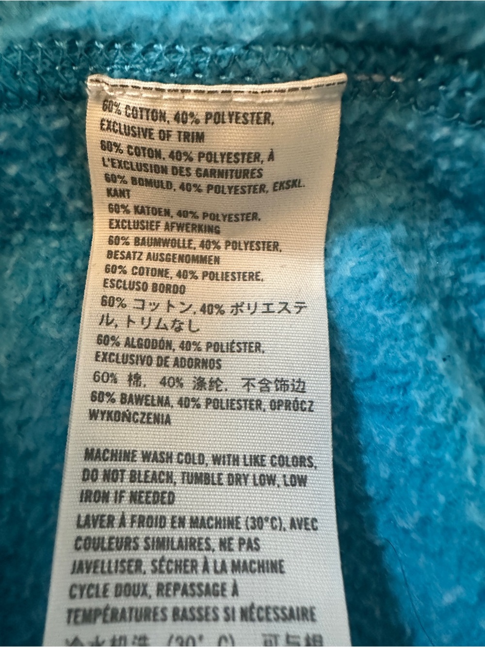 Hollister Women's Bright Turquoise Blue Full-Zip Hoodie - Size M - Picture 12 of 13